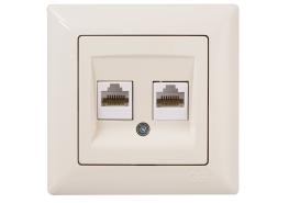 Контакт за комютър двоен Visage крем