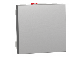 Единичен ключ схема1  10А  2модулен алуминий NU320130