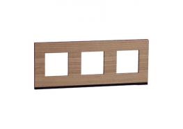 Рамка тройна Unica PURE дъб NU600684