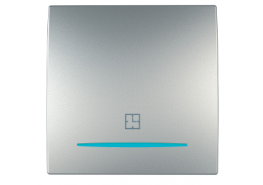 Ключ единичен схема 1 с времезакъснение 8A 250VAC двумодулен механизъм Unica алуминий/сребрист