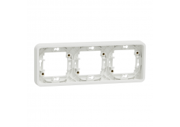 Mureva тройна хоризонтална рамка за скрит монтаж бяла MUR39109