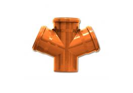 ПВЦ разклонение ф110хф110хф110х45&deg; двоен