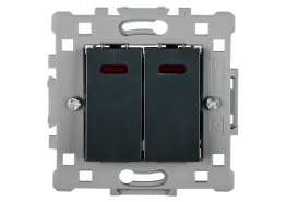 Ключ двоен схема 5 черен светещ SPLENDOR