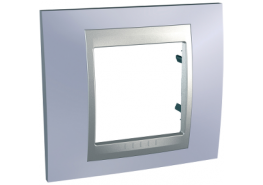 Рамка единична Unica Top аквамарин/алуминий