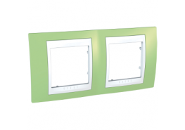 Рамка двойна Unica Plus ябълково зелен/бял  ДО ИЗЧЕРПВАНЕ НА КОЛИЧЕСТВАТА