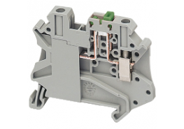 Изключващ клемен блок - 4mm&sup2; 20A единично-ниво 1x1 винт - сив 