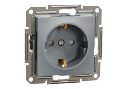 Контакт Шуко със детска защита Asfora стомана