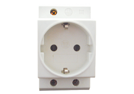 Контакт Шуко за монтаж на DIN шина 16A 2P 230V IP20