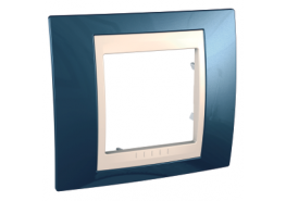 Рамка единична Unica ледено синя/слонова кост ДО ИЗЧЕРПВАНЕ НА КОЛИЧЕСТВАТА