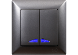 Ключ сериен светещ схема 5 Visage тъмносив