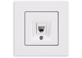 Контакт за телефон Eqona бял