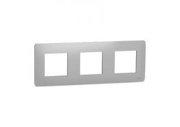 Тройна рамка Unica Studio алуминий NU200630