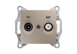 TV/SAT розетка без рамка Sedna титаний  OLD SERIES
