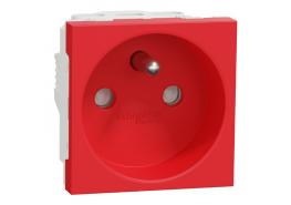 Контакт френски стандарт 2P+E 16A червен NU303903E