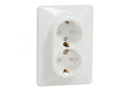 Kонтакт Шуко двоен бял SDD311221