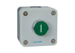 Кнопка 1 бутон с пружинно връщане EL1-BP102 1НО IP65 зелен
