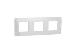 Тройна рамка Unica Studio бялo NU200618