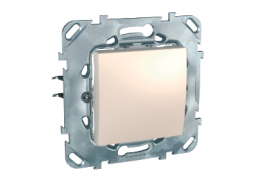 Ключ единичен схема 1 10A 250VAC Unica слонова кост  ДО ИЗЧЕРПВАНЕ НА КОЛИЧЕСТВАТА