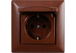 Контакт с капак Visage тъмен махагон