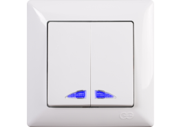 Ключ сериен светещ схема 5 Visage бял