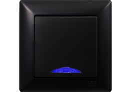 Ключ единичен светещ схема 1 Visage черен