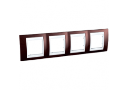 Рамка четворна Unica Plus теракота/бял ДО ИЗЧЕРПВАНЕ НА КОЛИЧЕСТВАТА