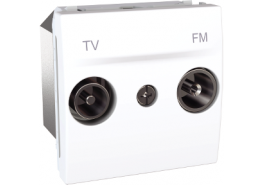 Розетка дввойна за TV и радио механизъм Unica бял