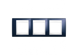 Рамка тройна Unica Plus индиго/бял ДО ИЗЧЕРПВАНЕ НА НАЛИЧНОСТИТЕ