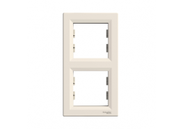 Рамка двойна вертикална Asfora крем
