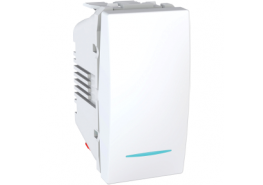 Ключ девиаторен схема 6  механизъм 10A  250VAC Unica бял ДО ИЗЧЕРПВАНЕ НА КОЛИЧЕСТВАТА