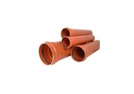 ПВЦ тръба ф110 х 3.2 SN4  3 метра муфирана