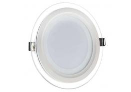 LED панел стъклен кръгъл за вграждане LENA-RG 12W 6000K