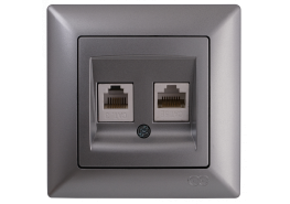 Контакт за компютър+телефон Visage сив