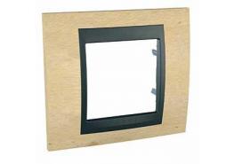 Рамка единична Unica бук/графит