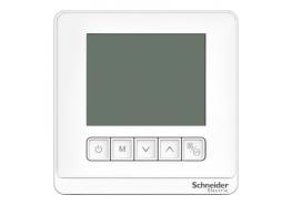 SpaceLogic Термостат за Вентилаторен конвектор Вкл./Изкл.Самостоятелен LCD 5 бутона 2P 3 вентилатора 240V, Бял