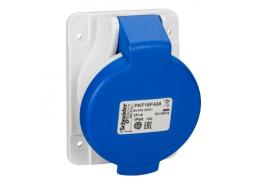 Контакт за монтаж на табло Pratika, прав, винт.свърз.- 16A- 3P+E- 200...250V AC