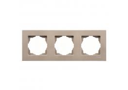 Рамка Егона тройна бежова