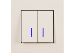 Ключ сериен светещ схема 5 Eqona крем