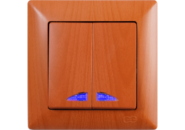 Ключ сериен светещ схема 5 Visage светъл махагон