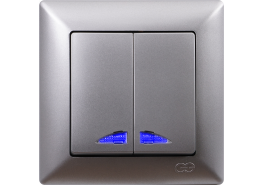 Ключ сериен светещ схема 5 Visage сив