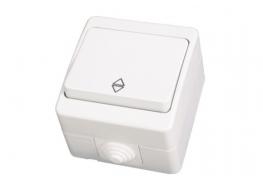 Ключ гюнсан девиаторен открит монтаж бял