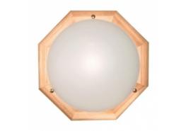 Плафон осмоъгълен дървен светъл