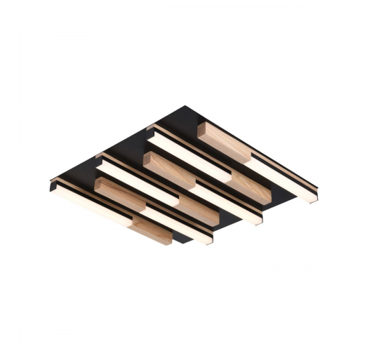 LED Осветително тяло за таван ELIOT MX4980-6S-3BMT 26W 3000K черен/дърво main image