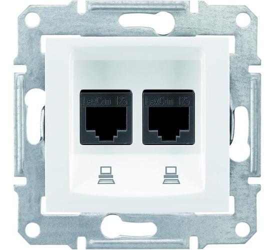 Компютърна розетка двойна бяла OLD SERIES SDN4400121 разпродажба main image