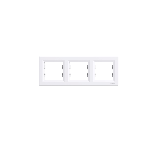 Рамка тройна хоризонтална Asfora бялa main image