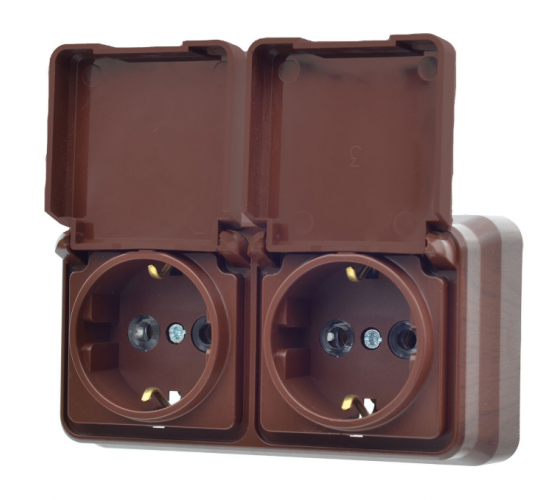 Контакт гюнсан двоен пком тъмен махагон main image