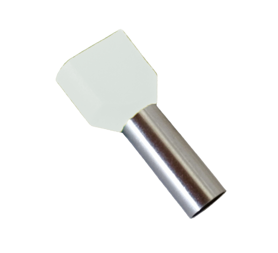 Кабелен накрайник изолиран 2х0.50мм2 TЕ0508/БЯЛ/100бр в пакет main image