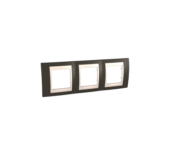 Рамка тройна Unica Plus какао/слонова кост ДО ИЗЧЕРПВАНЕ НА НАЛИЧНОСТИТЕ main image