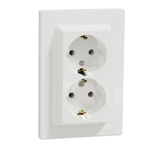 Двоен контакт шуко Asfora бял main image