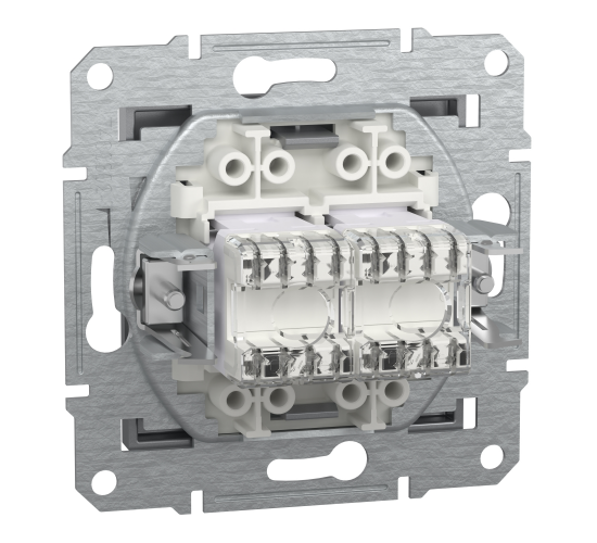 Компютърна розетка Asfora 2xRJ45 сat6 UTP стомана EPH4800162 main image